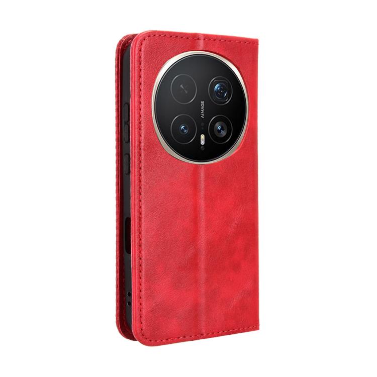 For Honor Magic8 Pro Magnetic Buckle Retro Texture Leather Phone Case
