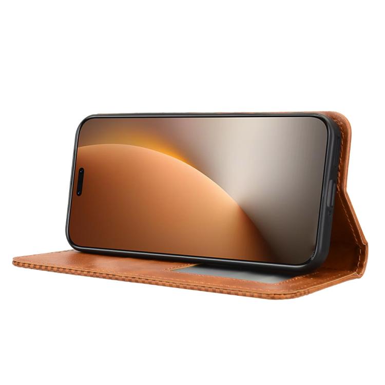 For Honor Magic8 Pro Magnetic Buckle Retro Texture Leather Phone Case