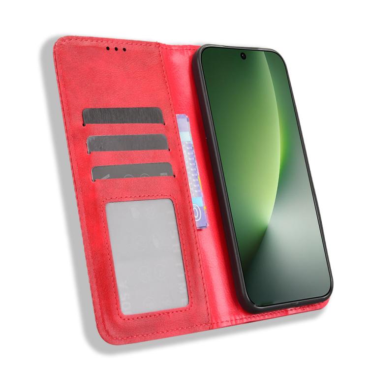 For Honor Magic8 Magnetic Buckle Retro Texture Leather Phone Case