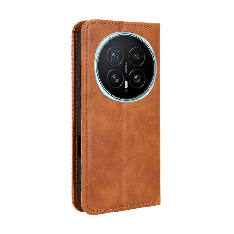 For Honor Magic8 Magnetic Buckle Retro Texture Leather Phone Case