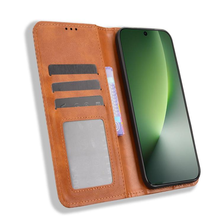 For Honor Magic8 Magnetic Buckle Retro Texture Leather Phone Case