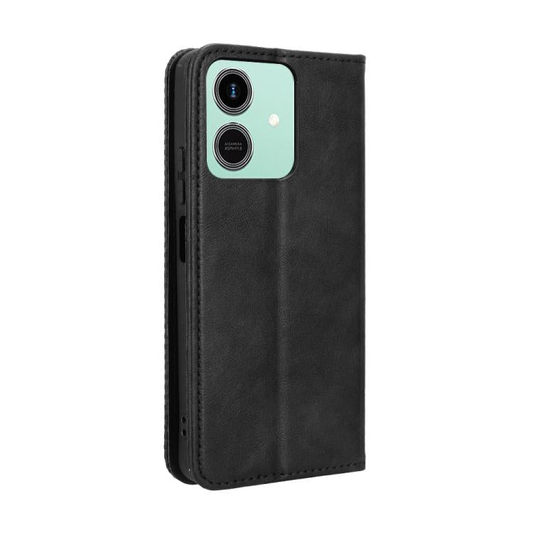 For Honor Play10 4G Magnetic Buckle Retro Texture Leather Phone Case