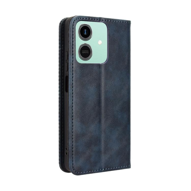 For Honor Play10 4G Magnetic Buckle Retro Texture Leather Phone Case