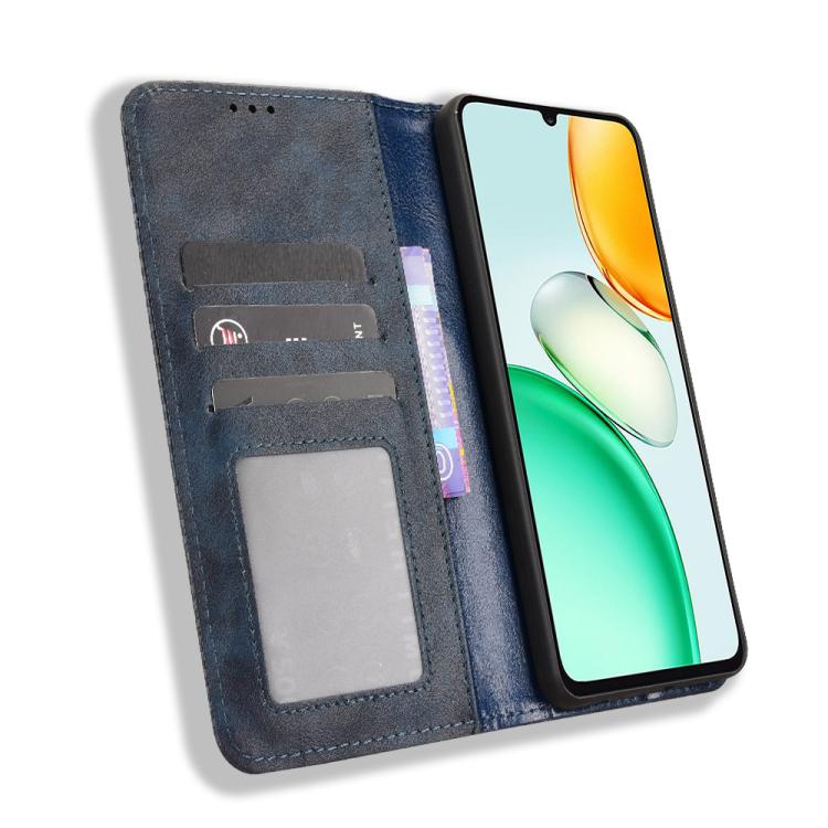 For Honor Play10 4G Magnetic Buckle Retro Texture Leather Phone Case