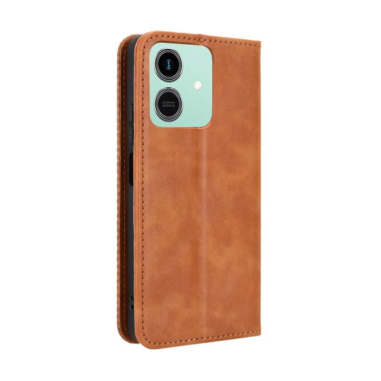 For Honor Play10 4G Magnetic Buckle Retro Texture Leather Phone Case