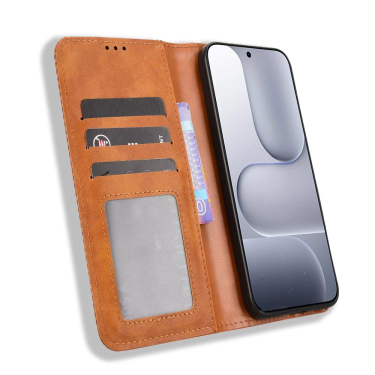 For Honor 500 Global 155.8mm Magnetic Buckle Retro Texture Leather Phone Case