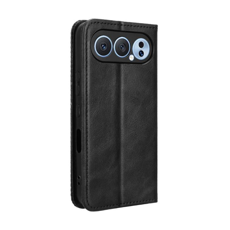 For Honor 500 Pro Global 155.8mm Magnetic Buckle Retro Texture Leather Phone Case