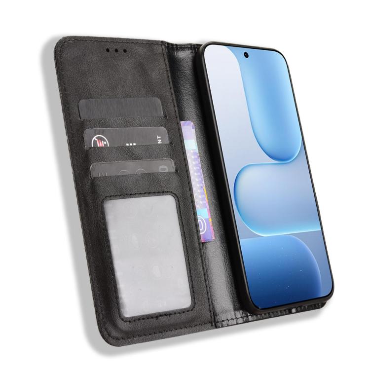 For Honor 500 Pro Global 155.8mm Magnetic Buckle Retro Texture Leather Phone Case