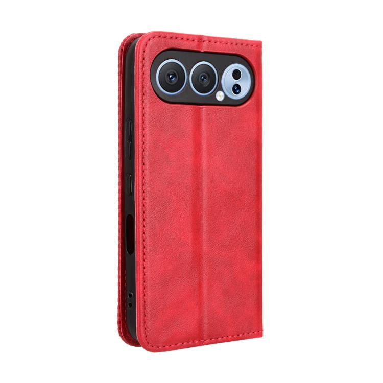 For Honor 500 Pro Global 155.8mm Magnetic Buckle Retro Texture Leather Phone Case