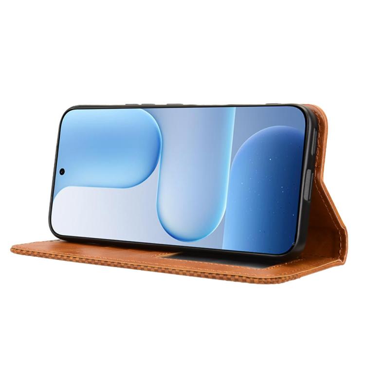 For Honor 500 Pro Global 155.8mm Magnetic Buckle Retro Texture Leather Phone Case