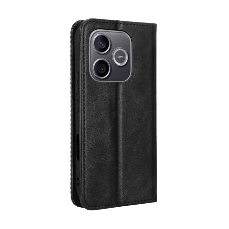 For Honor 600 Lite Global Magnetic Buckle Retro Texture Leather Phone Case