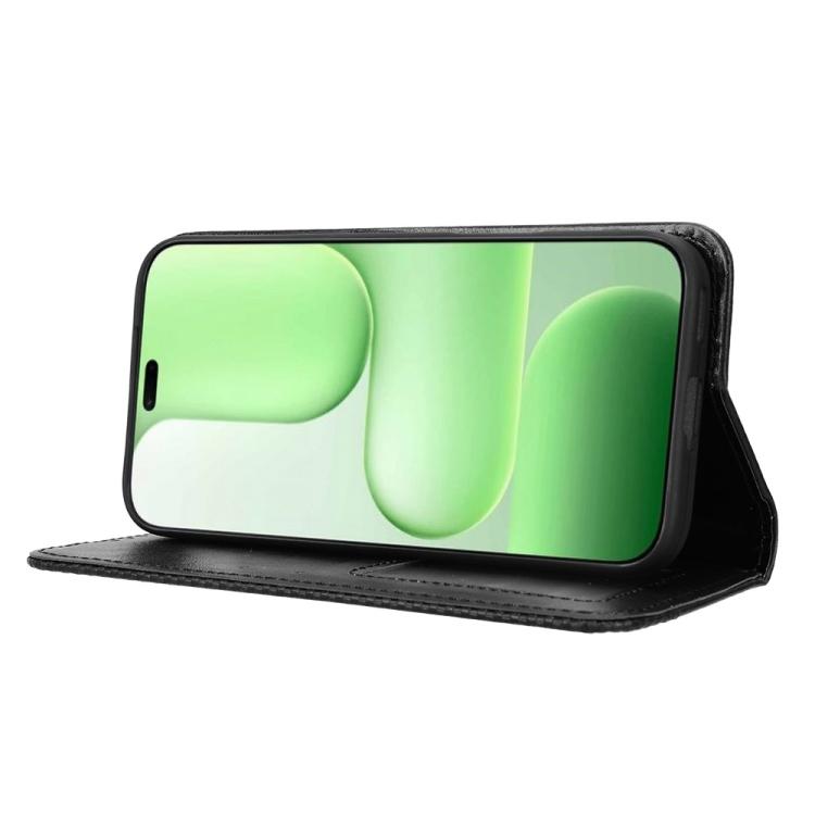 For Honor 600 Lite Global Magnetic Buckle Retro Texture Leather Phone Case