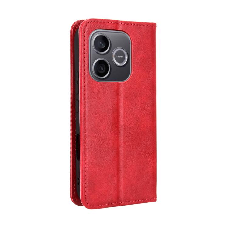 For Honor 600 Lite Global Magnetic Buckle Retro Texture Leather Phone Case