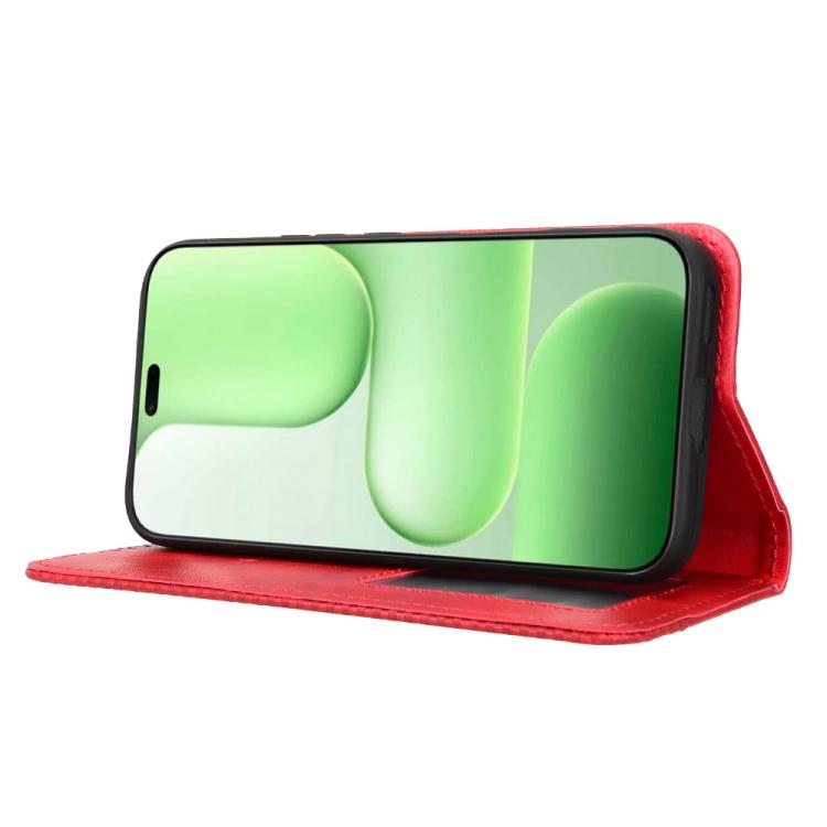 For Honor 600 Lite Global Magnetic Buckle Retro Texture Leather Phone Case