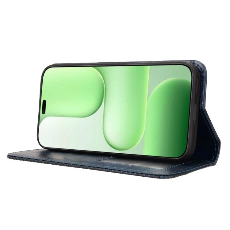 For Honor 600 Lite Global Magnetic Buckle Retro Texture Leather Phone Case