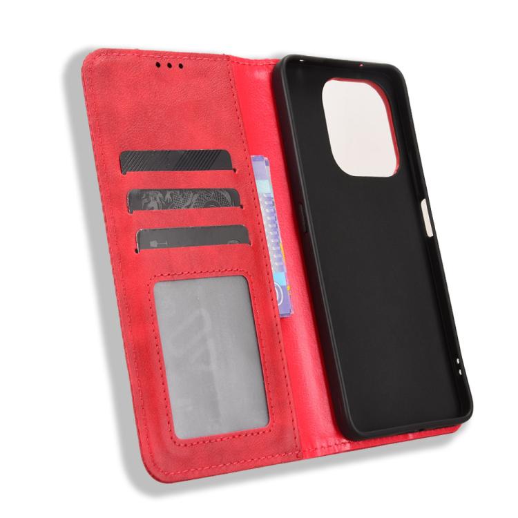 For Honor X8d 4G Magnetic Buckle Retro Texture Leather Phone Case