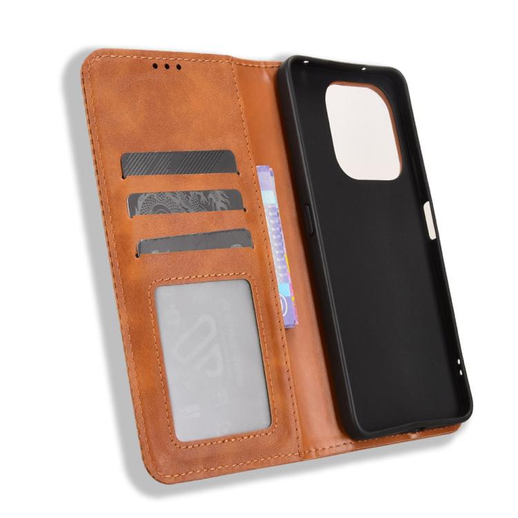 For Honor X8d 4G Magnetic Buckle Retro Texture Leather Phone Case