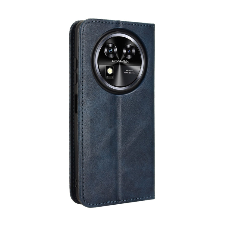 For Oukitel C37 Magnetic Buckle Retro Texture Leather Phone Case