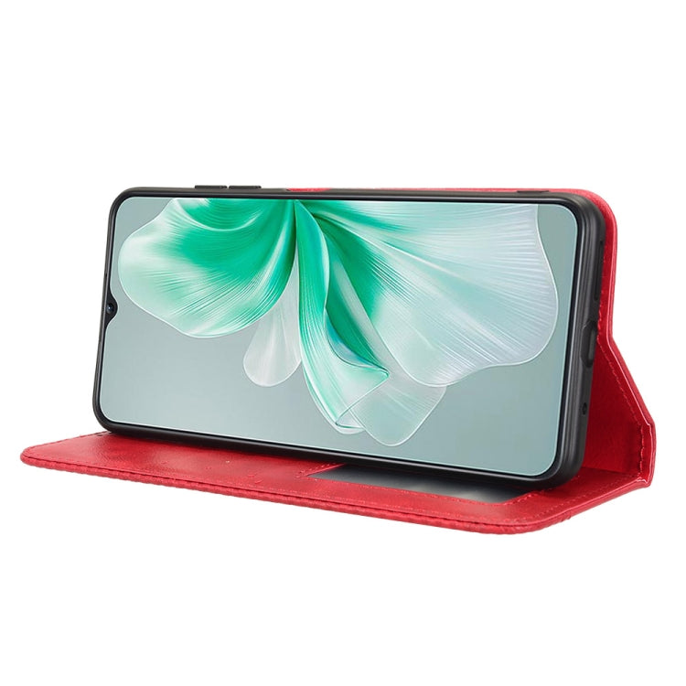 For Oukitel C38 Magnetic Buckle Retro Texture Leather Phone Case