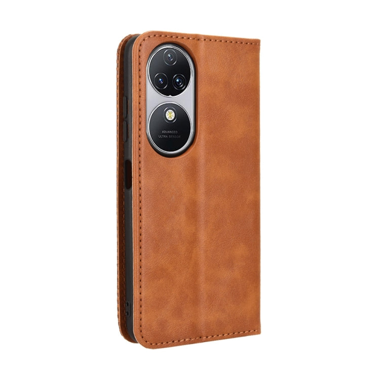 For Oukitel C38 Magnetic Buckle Retro Texture Leather Phone Case