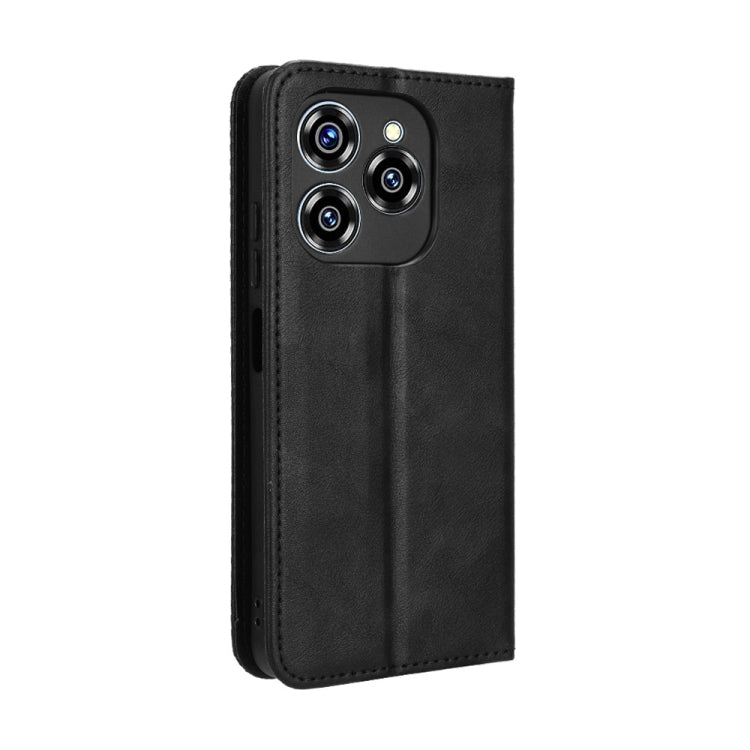 For Oukitel C50 Magnetic Buckle Retro Texture Leather Phone Case