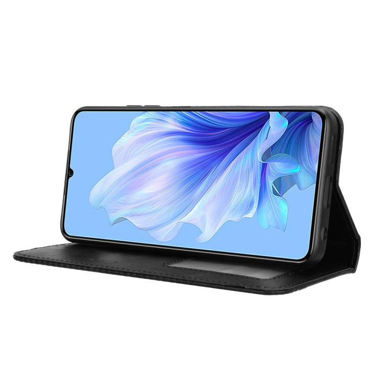 For Oukitel C50 Magnetic Buckle Retro Texture Leather Phone Case