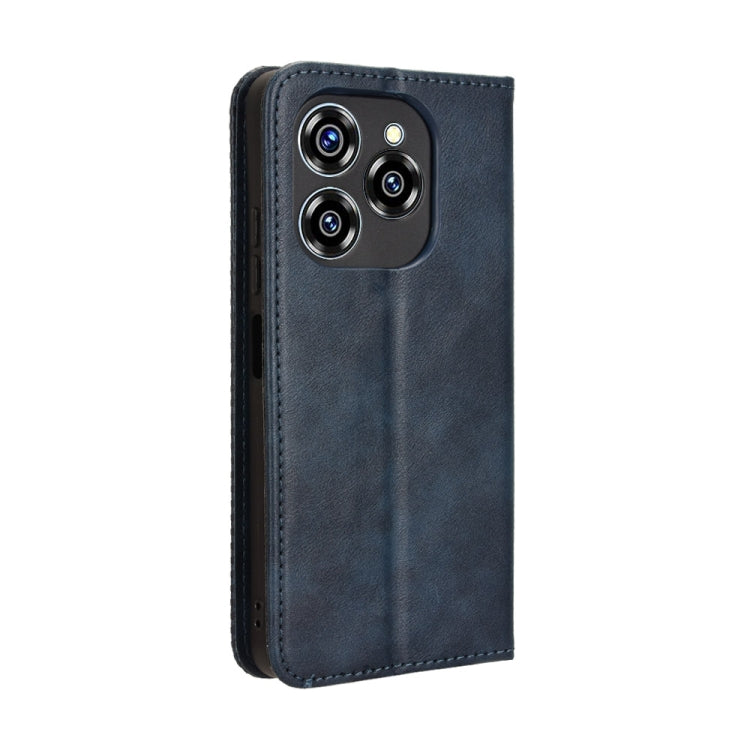 For Oukitel C50 Magnetic Buckle Retro Texture Leather Phone Case