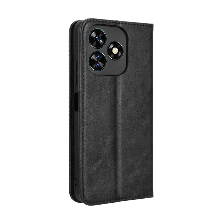 For Oukitel C51 Magnetic Buckle Retro Texture Leather Phone Case