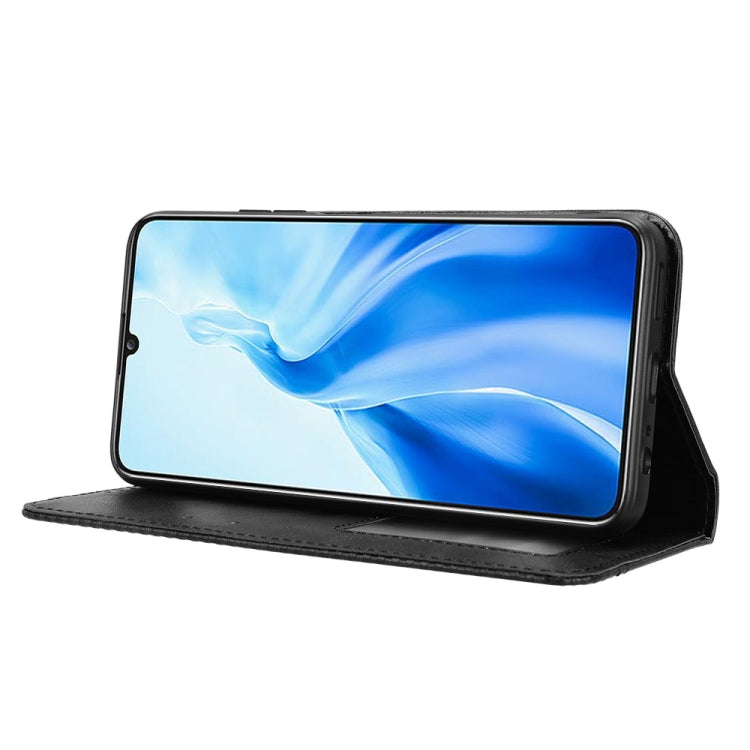 For Oukitel C51 Magnetic Buckle Retro Texture Leather Phone Case