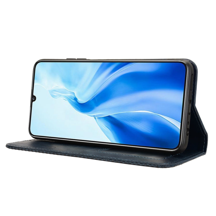 For Oukitel C51 Magnetic Buckle Retro Texture Leather Phone Case