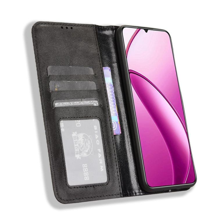 For Oukitel C53 Magnetic Buckle Retro Texture Leather Phone Case