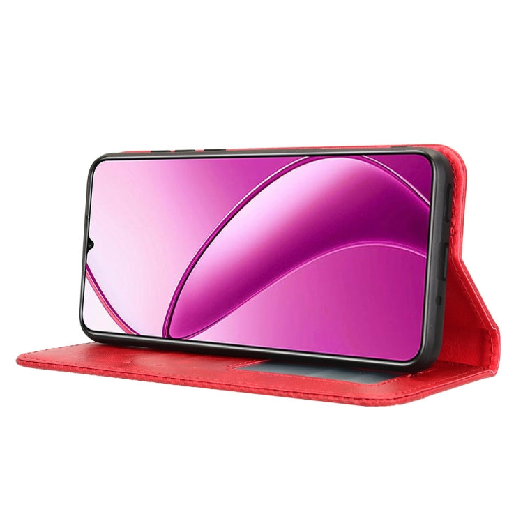 For Oukitel C53 Magnetic Buckle Retro Texture Leather Phone Case