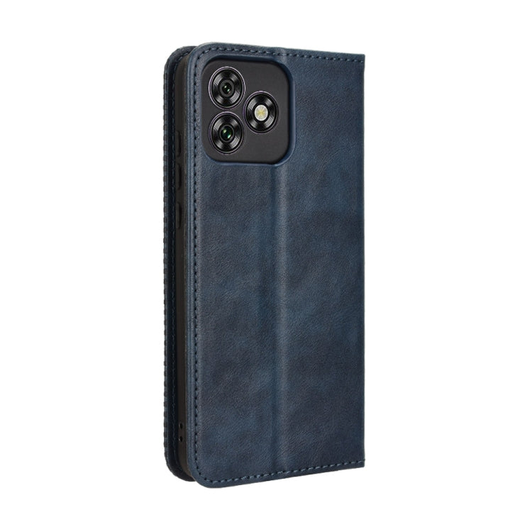 For Oukitel C53 Magnetic Buckle Retro Texture Leather Phone Case