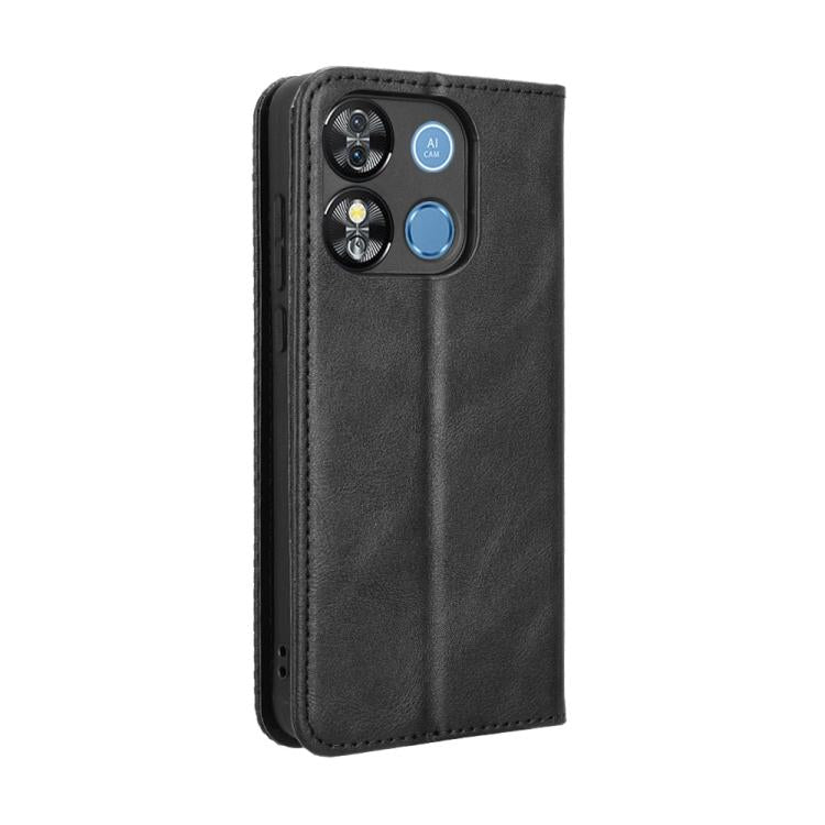 For Oukitel C57S Magnetic Buckle Retro Texture Leather Phone Case