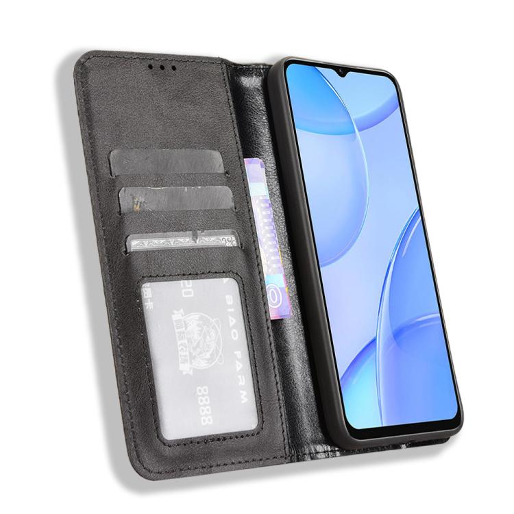 For Oukitel C57S Magnetic Buckle Retro Texture Leather Phone Case
