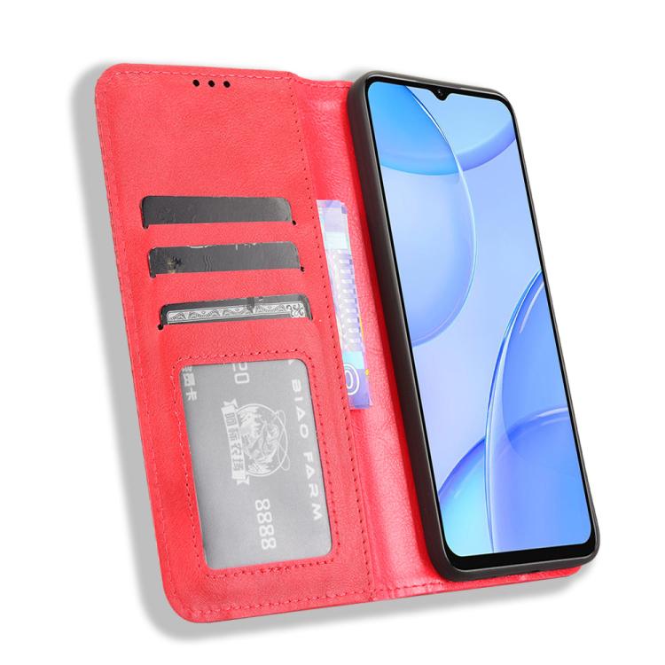 For Oukitel C57S Magnetic Buckle Retro Texture Leather Phone Case