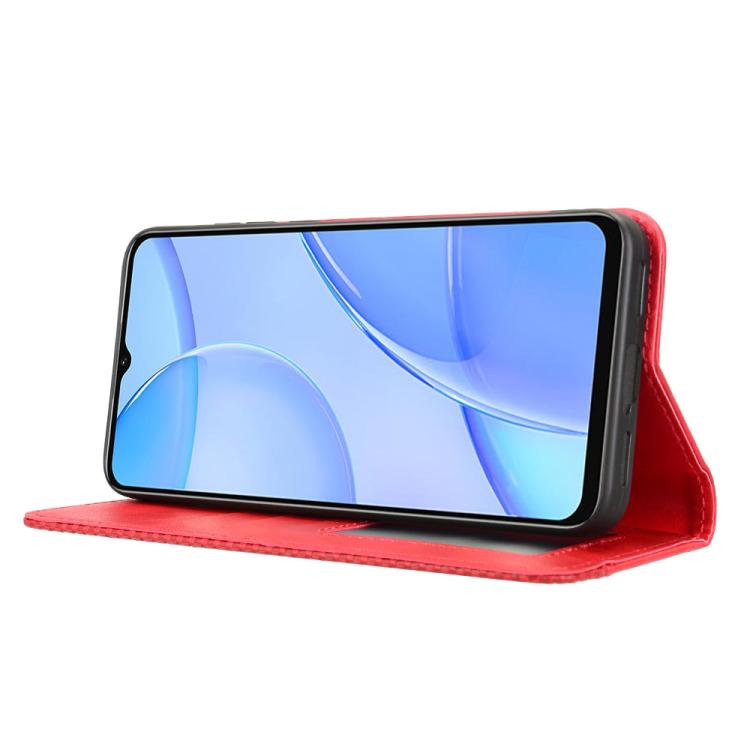 For Oukitel C57S Magnetic Buckle Retro Texture Leather Phone Case