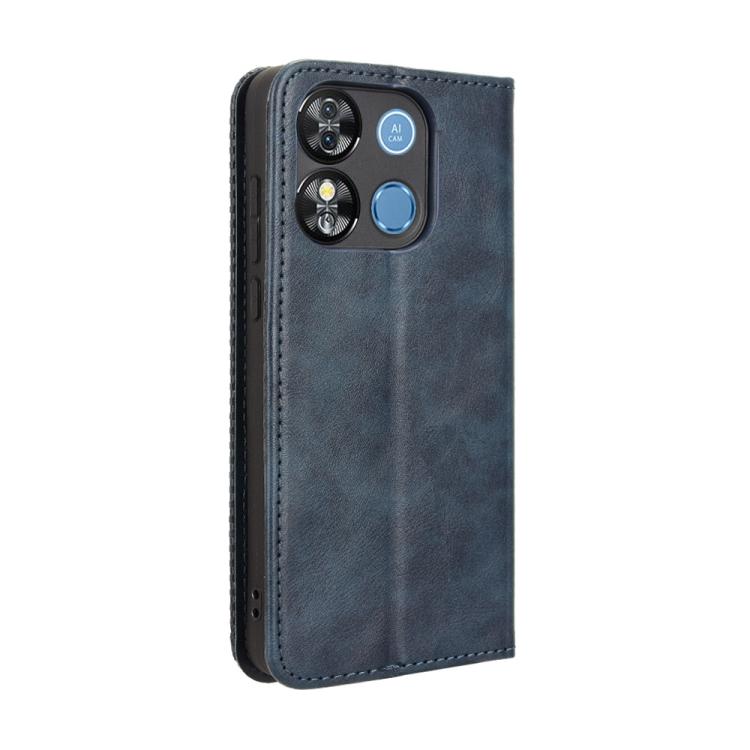For Oukitel C57S Magnetic Buckle Retro Texture Leather Phone Case