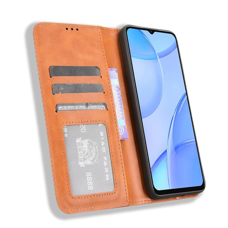 For Oukitel C57S Magnetic Buckle Retro Texture Leather Phone Case