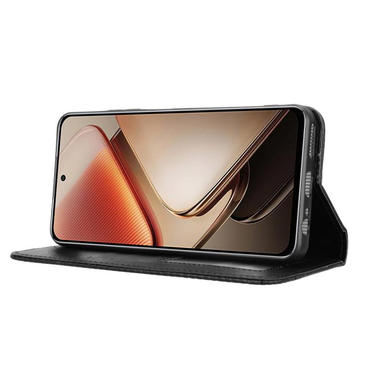 For Oukitel C58 / C58 Pro Magnetic Buckle Retro Texture Leather Phone Case