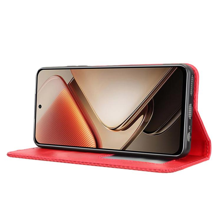 For Oukitel C58 / C58 Pro Magnetic Buckle Retro Texture Leather Phone Case