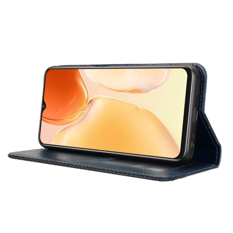 For Oukitel C61 / C61 Pro Magnetic Buckle Retro Texture Leather Phone Case
