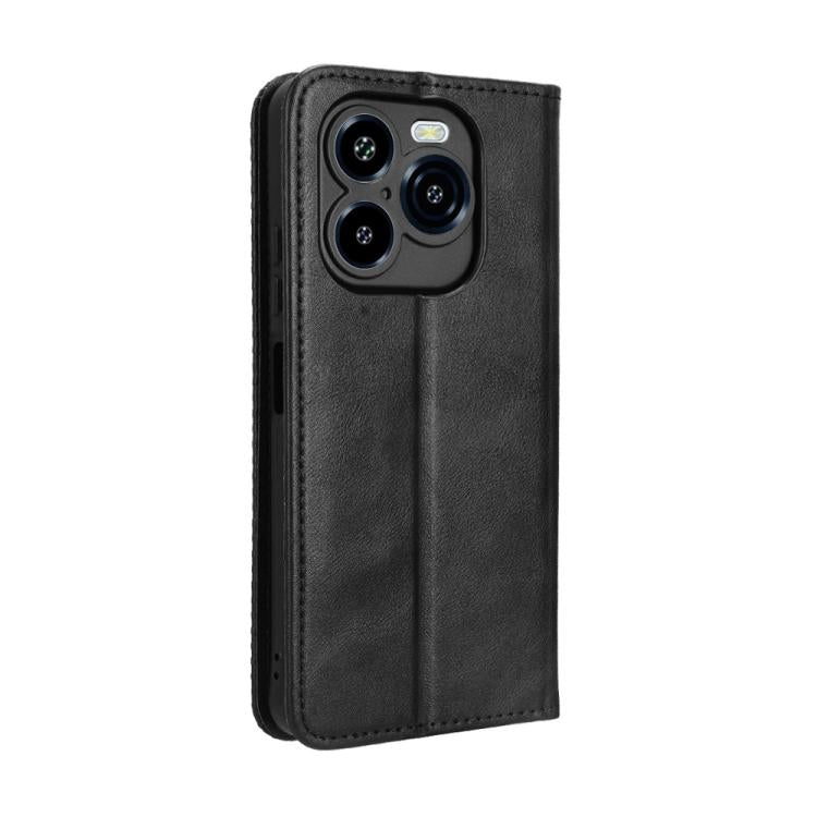 For Oukitel C65 / C65 Pro Magnetic Buckle Retro Texture Leather Phone Case