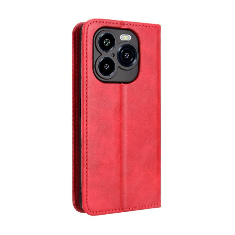 For Oukitel C65 / C65 Pro Magnetic Buckle Retro Texture Leather Phone Case