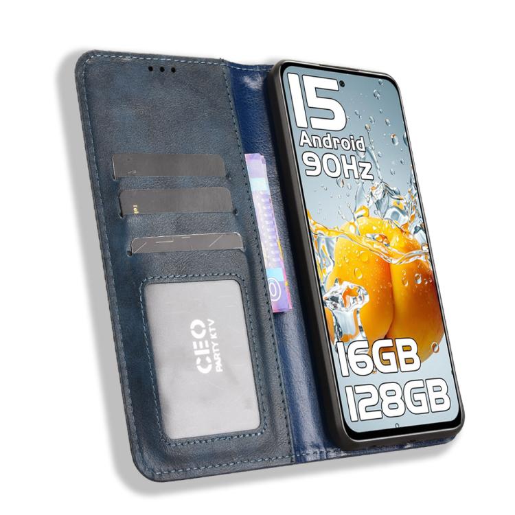 For Oukitel C65 / C65 Pro Magnetic Buckle Retro Texture Leather Phone Case