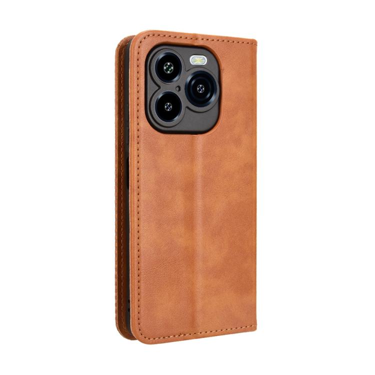 For Oukitel C65 / C65 Pro Magnetic Buckle Retro Texture Leather Phone Case