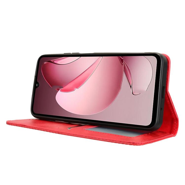 For Oukitel C60 / C60 Pro Magnetic Buckle Retro Texture Leather Phone Case