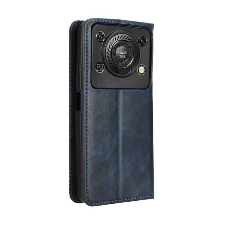 For Oukitel C60 / C60 Pro Magnetic Buckle Retro Texture Leather Phone Case