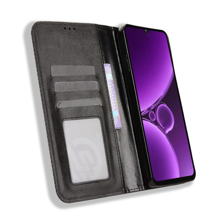 For Oukitel C59 / C59 Pro Magnetic Buckle Retro Texture Leather Phone Case