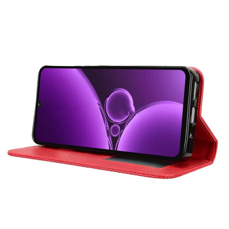 For Oukitel C59 / C59 Pro Magnetic Buckle Retro Texture Leather Phone Case